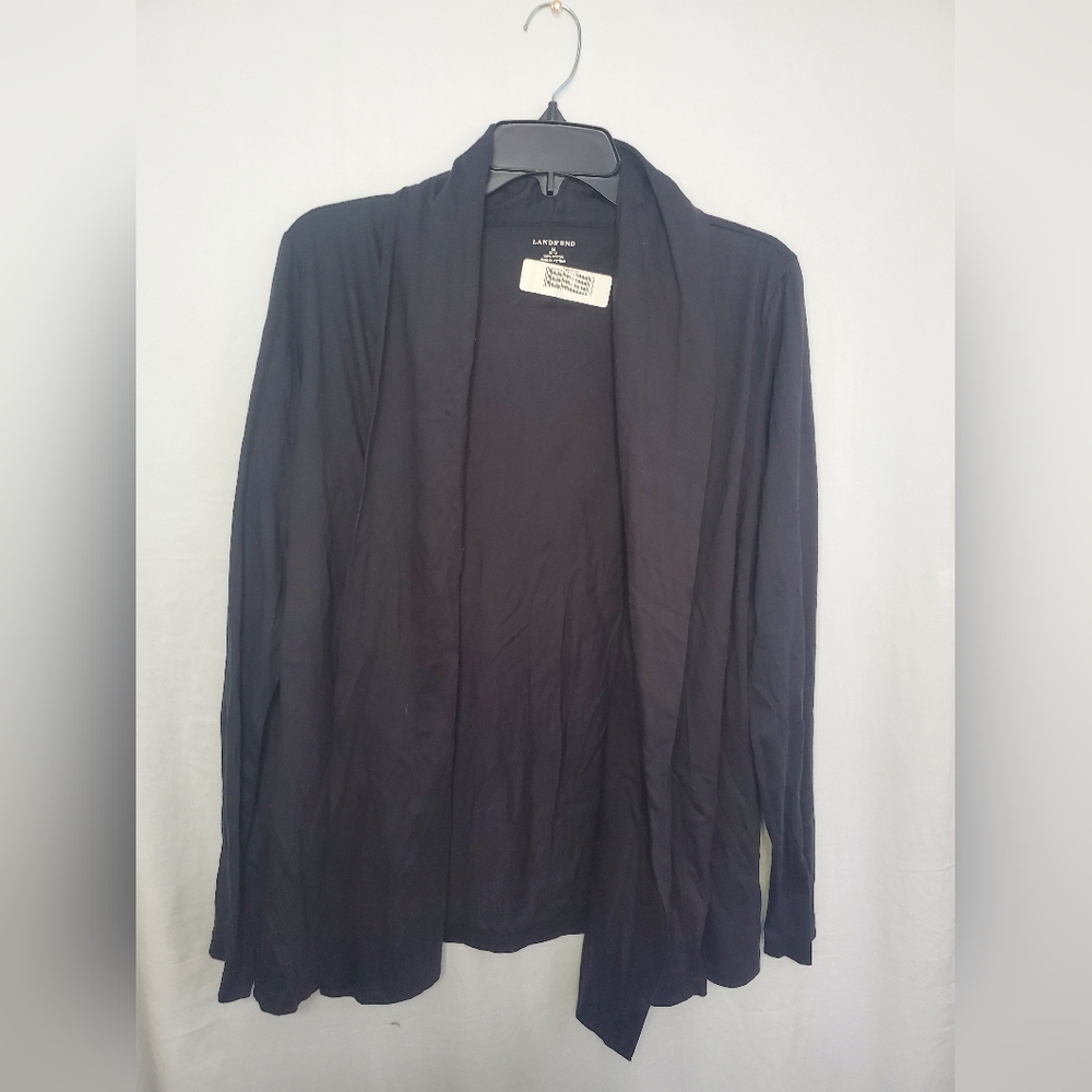 Pre-Loved Women’s Lands End Black Cardigan Size Medium 10-12